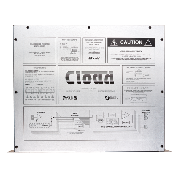 CA4250 - 4 Channel Amplifier 250w Per Output Channel - Image 3
